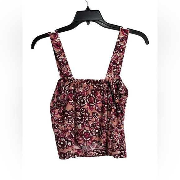 Faherty Pacifica Floral Square Neck Linen Blend Tank NWT Small - Picture 5 of 8